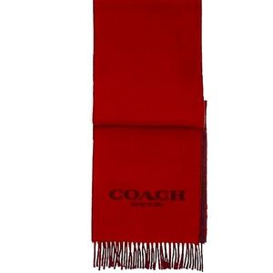 COACH Bi-color muffler scarf red/burgandy